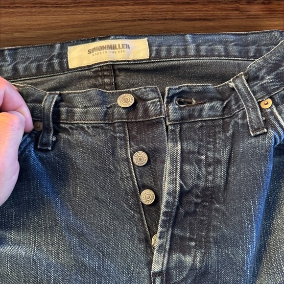 SIMON MILLER Mens Dark Wash Straight Leg Denim‎ Jeans Size 32L Made in USA - Picture 11 of 11